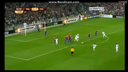 Феноменалния гол на Давид Луиз от пряк свободен удар срещу Базел