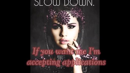 Selena Gomez - Slow Down (karaoke)