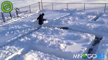 Снежен лабиринт за любимото куче