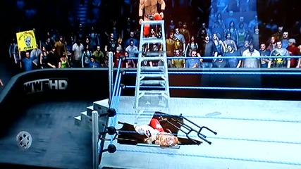 Wwe Smackdown vs Raw 2011 Rey Mysterio Falls Through 2 Tables !!!cool!! 