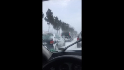 Снежна блокада край Айтос на 31 декември