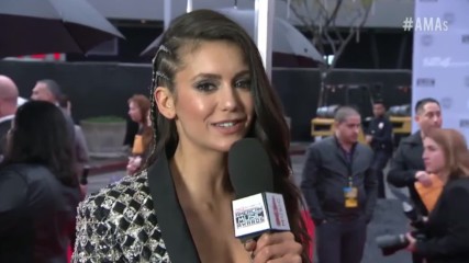 Nina Dobrev on the Red Carpet of the 2016 Amas