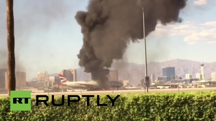 USA: Plane erupts in flames at Las Vegas airport