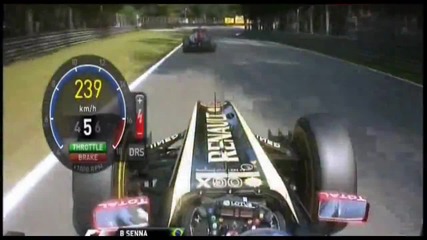 Bruno Senna Onboard Race 2011 Monza blow diffuser