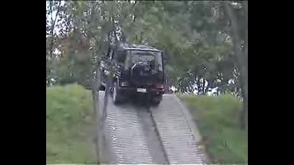 Mercedes Gelandewagen Taking A Steep Hill