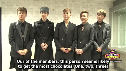 [eng] 130216 B.a.p - Valentine's Day Message @ Show Champion