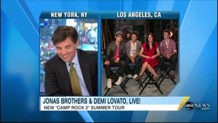 Good Morning America with Jonas Brothers and Demi Lovato 