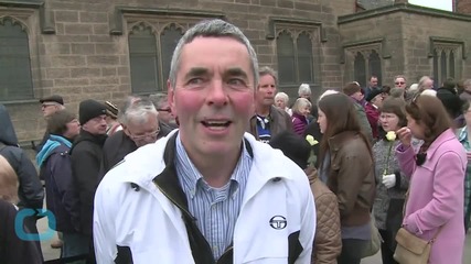 King Richard III's Coffin Arrives at Leicester Cathedral