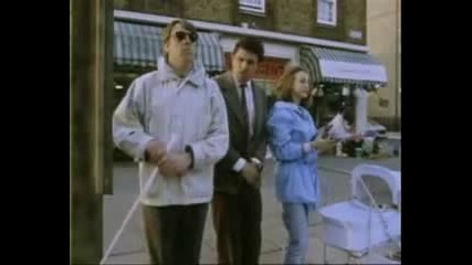 mr.bean on bus stop 