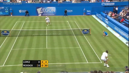 Roddick vs Lopez - Queen's 2011!
