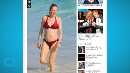 Uma Thurman, 44, Wows in Red Bikini
