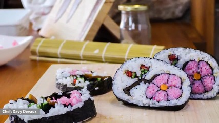 How to Make Flower Sushi Art - Amazing Food Recipe