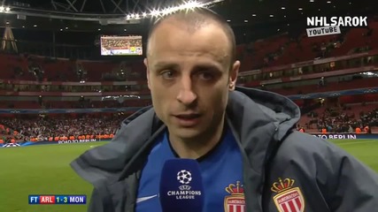 Arsenal vs Monaco 1-3 Интервю с Бербатов след мача