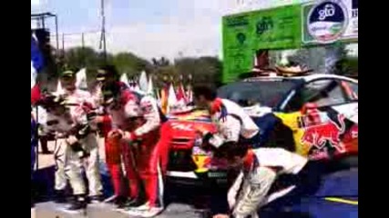 Wrc Рали Мексико 2010 Покритие Церемония Себастиен Льоб Wins 