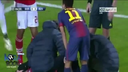Контузията на Messi / 05.12.2012 /