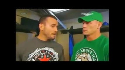 Cm Punk & John Cena Backstage Segment { Wwe Raw 7_30_2012 }