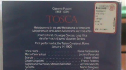 Култовата опера Тоска с Лучано Павароти на V H S (1993) от Bmg Video ( Германия)