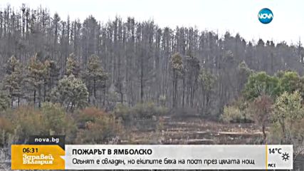 ПОАЖРЪТ В ЯМБОЛСКО: Огънят е овладян
