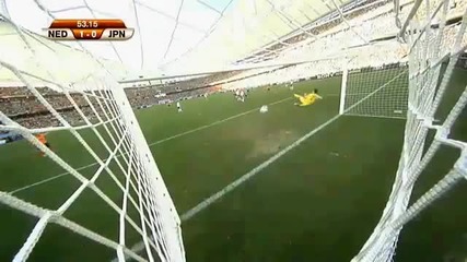 World Cup Холандия 1:0 Япония с гол на Снайдер 