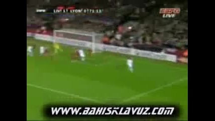Liverpool 1:2 Lyon 20.10.2009 - Всички голове