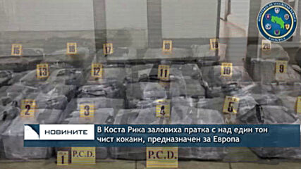 В Коста Рика заловиха над 1 тон чист кокаин, предназначен за Европа