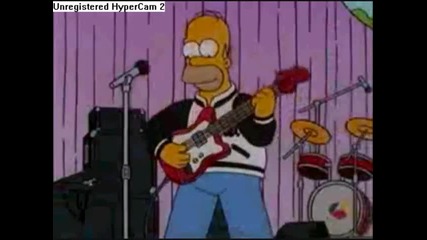 the simpsons playing american idiot