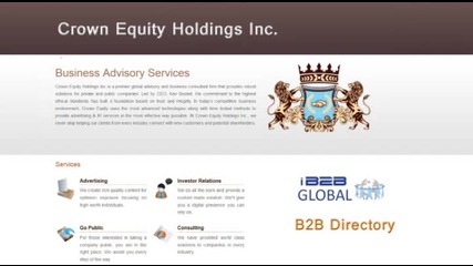 Crown Equity Holdings Opening the Door to Multi-billion Dollar B2b Markets with ib2b Global