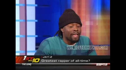 Wale & Skip Bales Debate If Jay - Z Is The Greatest Rapper Of All Time On 1st & 10! (skip Hes Overra 