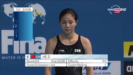 2015 World Aquatics Championships Preliminary 3m He Zi