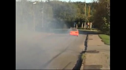 Swedish Bmw E30 325 Turbo Burnout - 600hp Orange Beast 