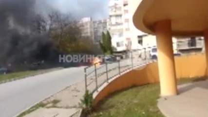 „Моята новина”: Моментът на взрива на кола във Велико Търново