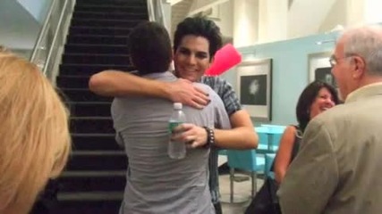 adam lamberts brother surprises him for his birthday. 