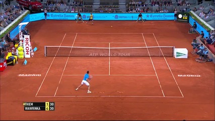 Mutua Madrid Open 2014 - Stan Wawrinka Hits a Hot Shot