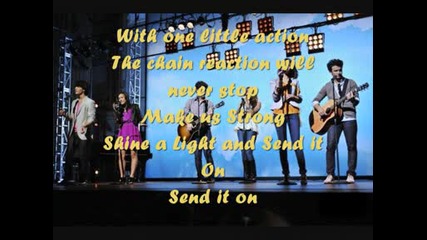 Miley Cyrus, Demi Lovato, Selena Gomez & Jonas Brothers - Send It On+bg Subs 