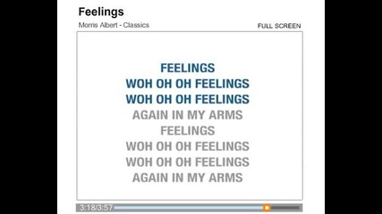 Morris Albert - Feelings - karaoke