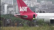 Самолет излезе от пистата на Летище Варна, има пострадали