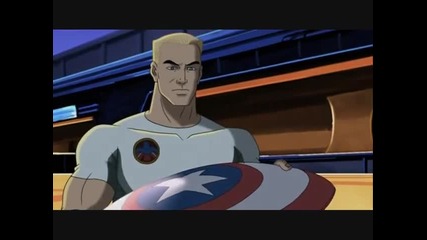 Култовият герой Стив Роджърс / Капитан Америка от анимациите Върховни Отмъстители 1 и 2 (2006)