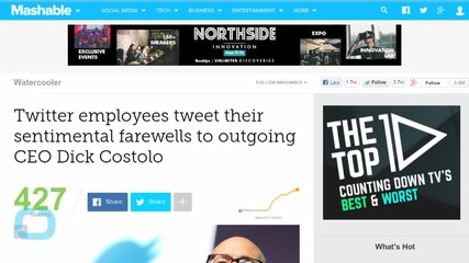 Twitter Employees Tweet Farewell to Dick Costolo