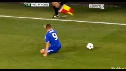 Fernando Torres Crazy Run and Fell Down!!! [ac Milan 0-2 Chelsea] 5 8 2013 Champions Cup [hd]
