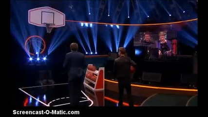 Джъстин Бийбър играе баскетбол в шоу - Джонатан Рос [ част 3 ]