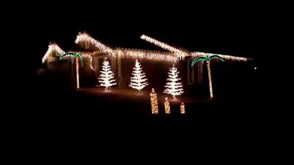 Christmas Light House Show - Amazing Grace [ techno remix ]