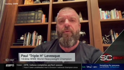 Triple H recalls his favorite WrestleMania moments on ESPN’s “SportsCenter”
