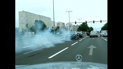mercedes e 200 burnout