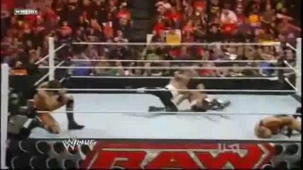 Edge reverses a Springboard Dive into a Powerslam