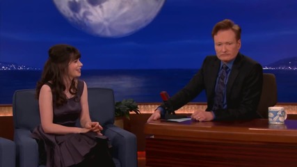 Zooey Deschanel Loves To Be Prepared For A Disaster - Conan on Tbs