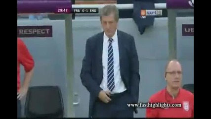 Евро 2012 : Франция 0 - 1 Англия ( Джолиън Лескът бележи с глава във 30' минута ) 11.06.2012