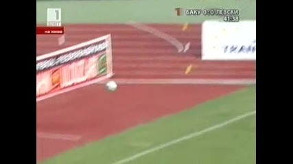 Баку 0 - 0 Левски - Гошо Петков спаси Левски от резил в Баку 28.07.09