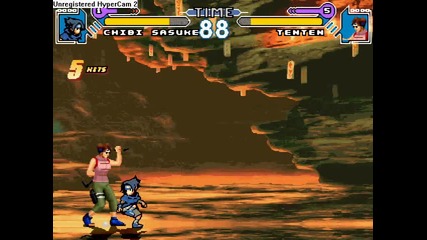 Naruto M.u.g.e.n Chibi Sasuke Vs Ten Ten 