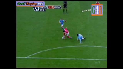 Robin van Persie Goal Manchester City - Arsenal 1 - 1 (4 - 2 12/09/2009)