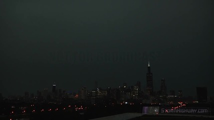 Светкавици падат върху Sears (willis) Tower в Чикаго 30.6.2014